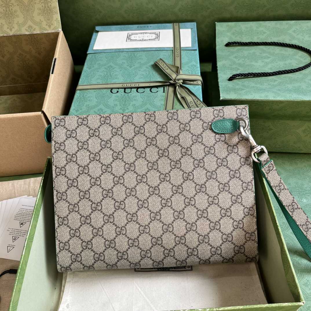 Gucci Pouch With GG Detail (18x 26x 6cm) - FashionPlug