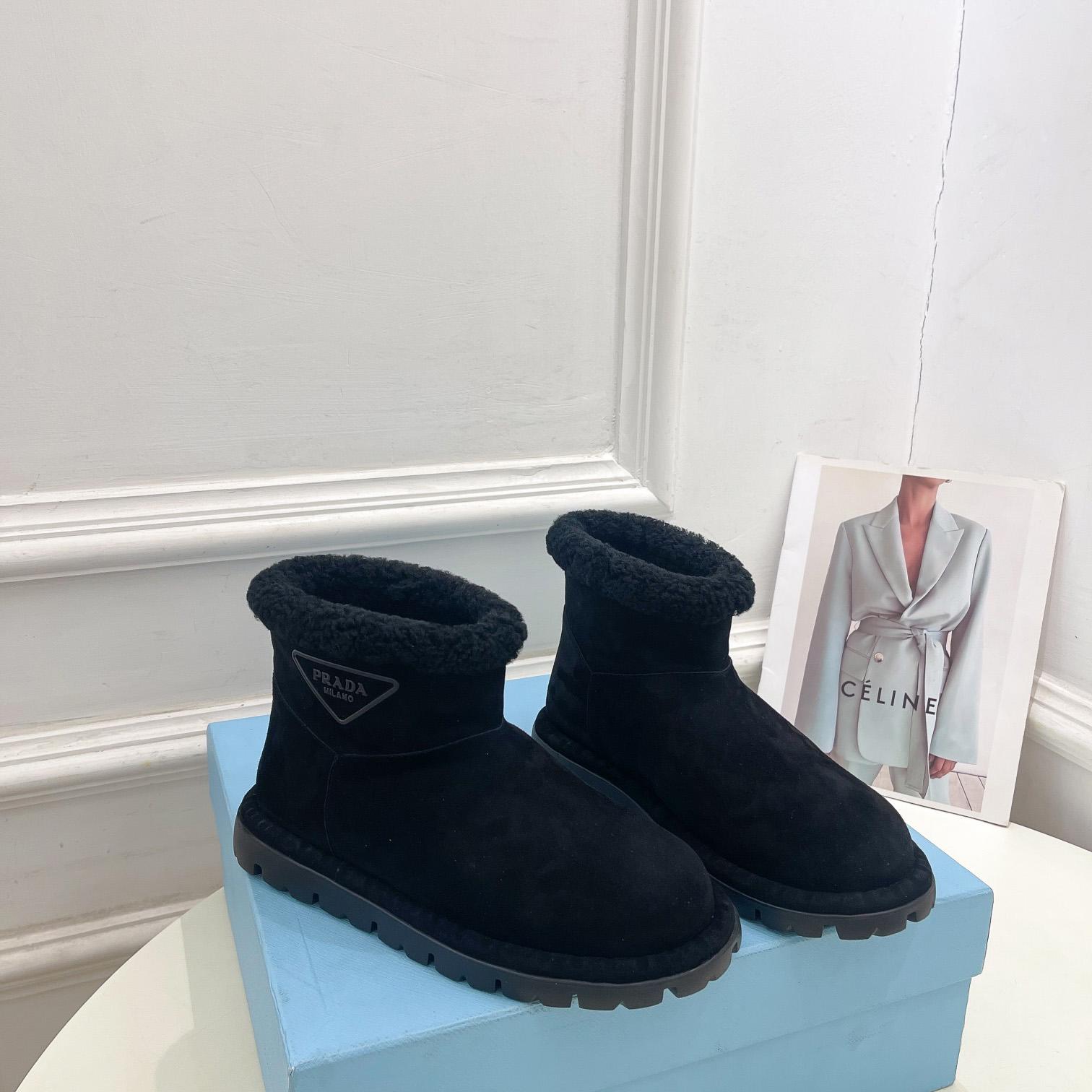 Prada Shearling Booties - FashionPlug