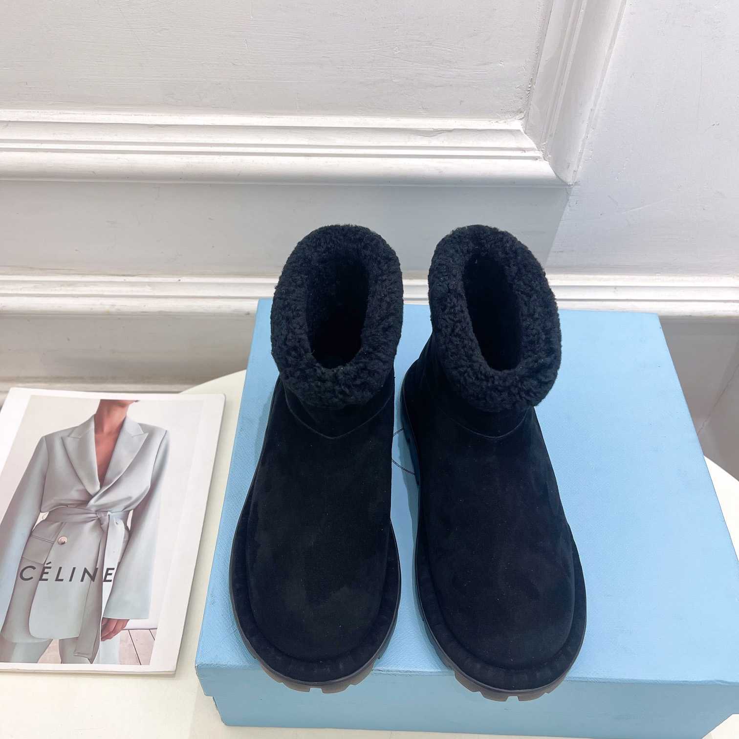 Prada Shearling Booties - FashionPlug