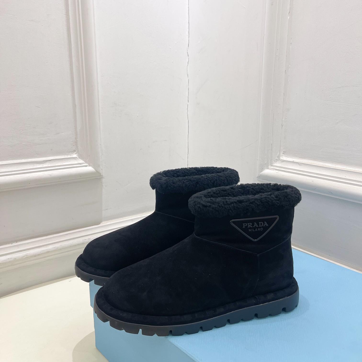 Prada Shearling Booties - FashionPlug