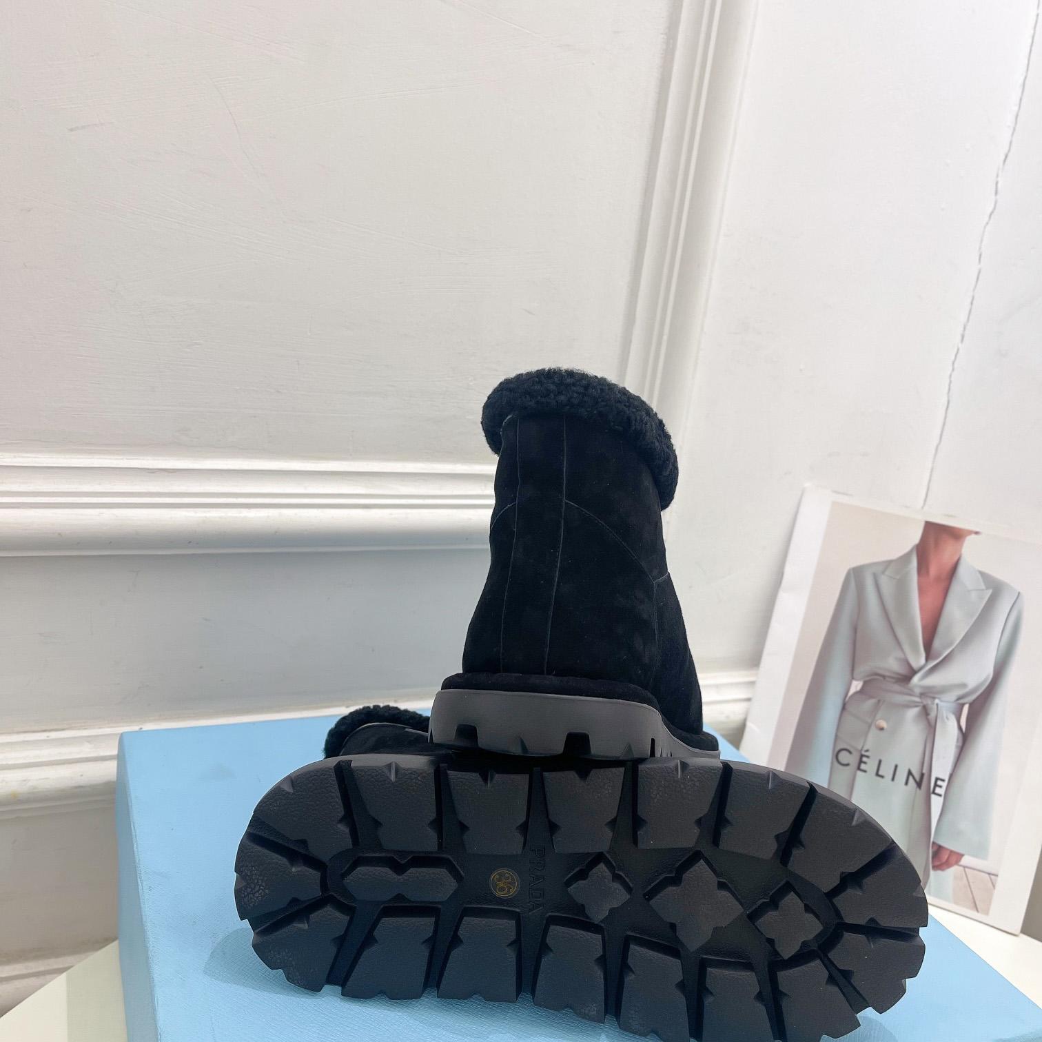 Prada Shearling Booties - FashionPlug