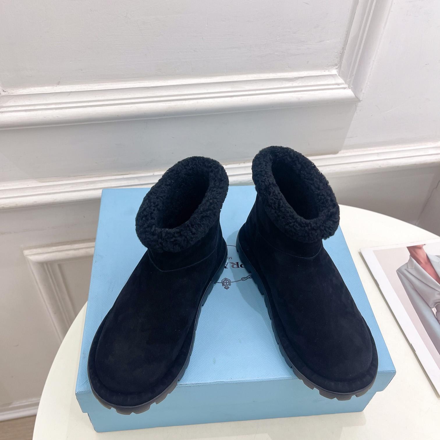 Prada Shearling Booties - FashionPlug
