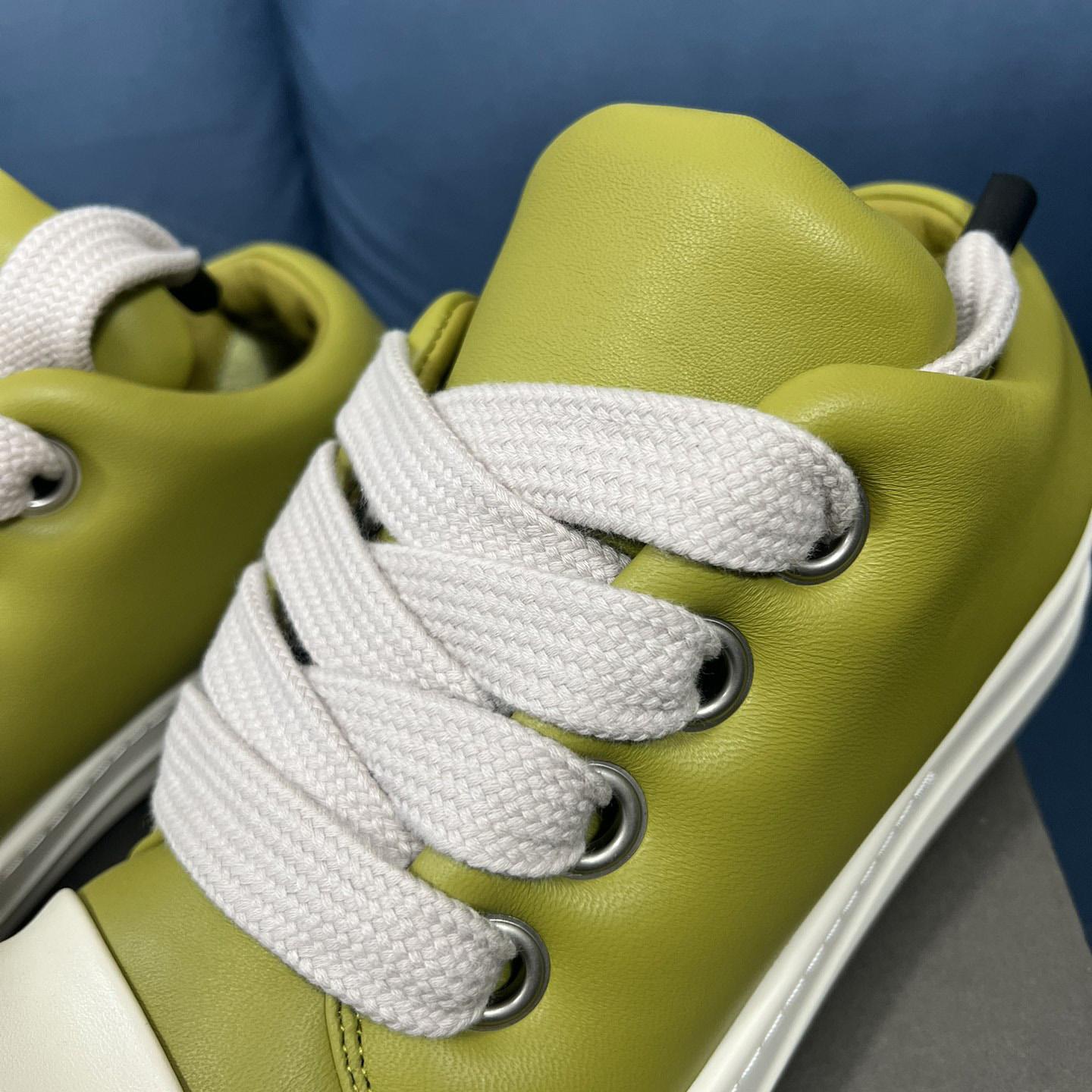 Rick Owens Green Jumbo Lace Padded Low-top Sneakers - FashionPlug