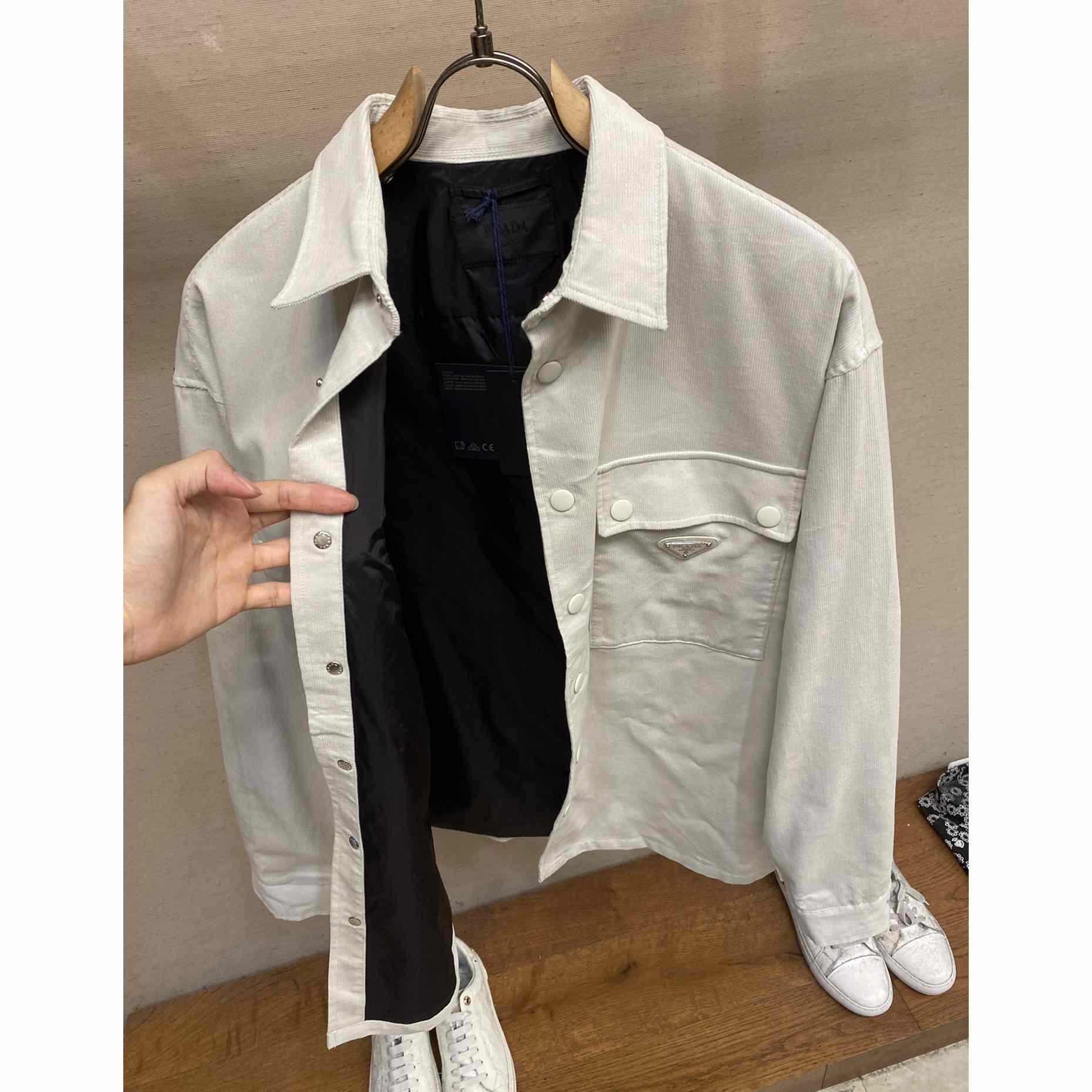 Prada Pinwale Corduroy Shirt - FashionPlug