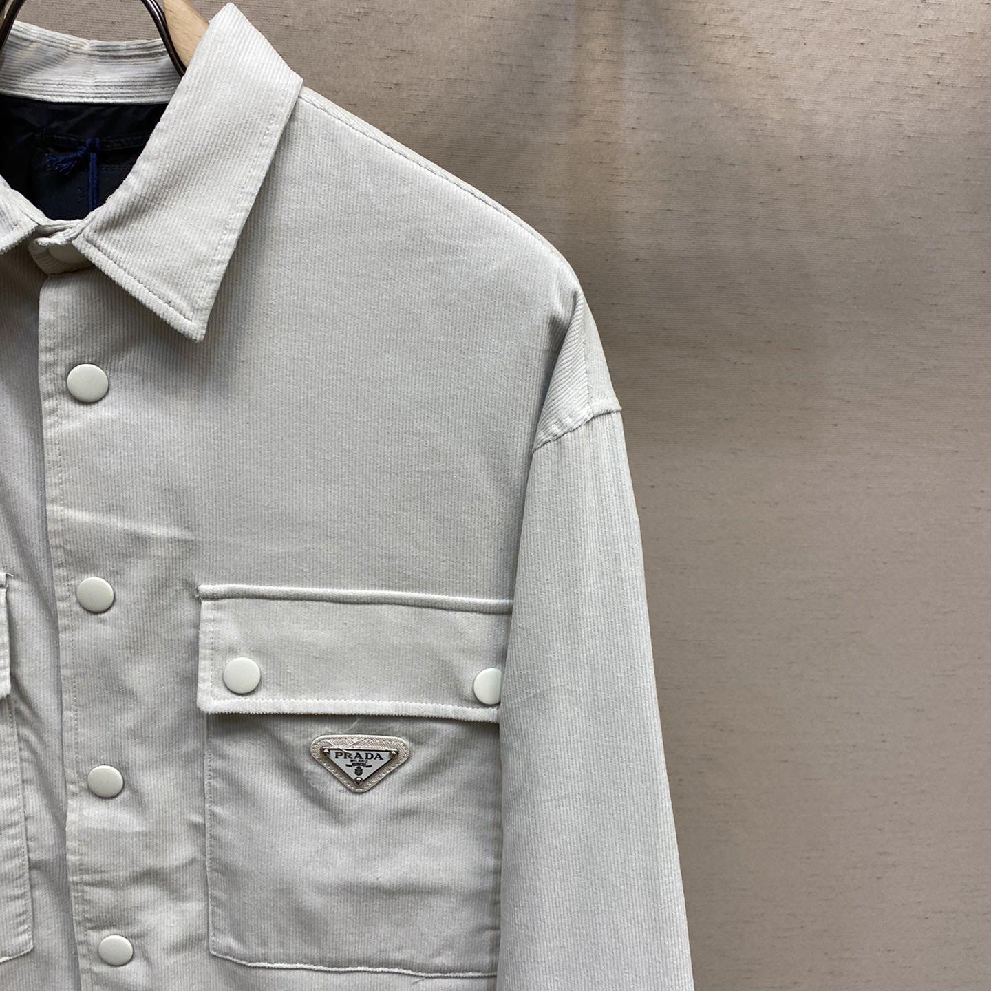 Prada Pinwale Corduroy Shirt - FashionPlug