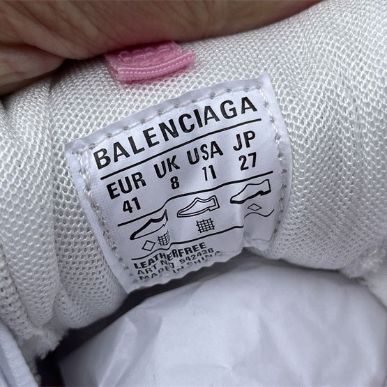 Balenciaga Track Sneaker In Pink Mesh And Suede-like Fabric - FashionPlug