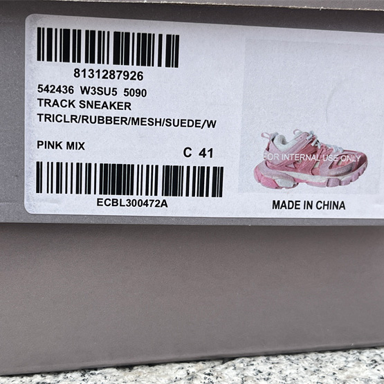Balenciaga Track Sneaker In Pink Mesh And Suede-like Fabric - FashionPlug
