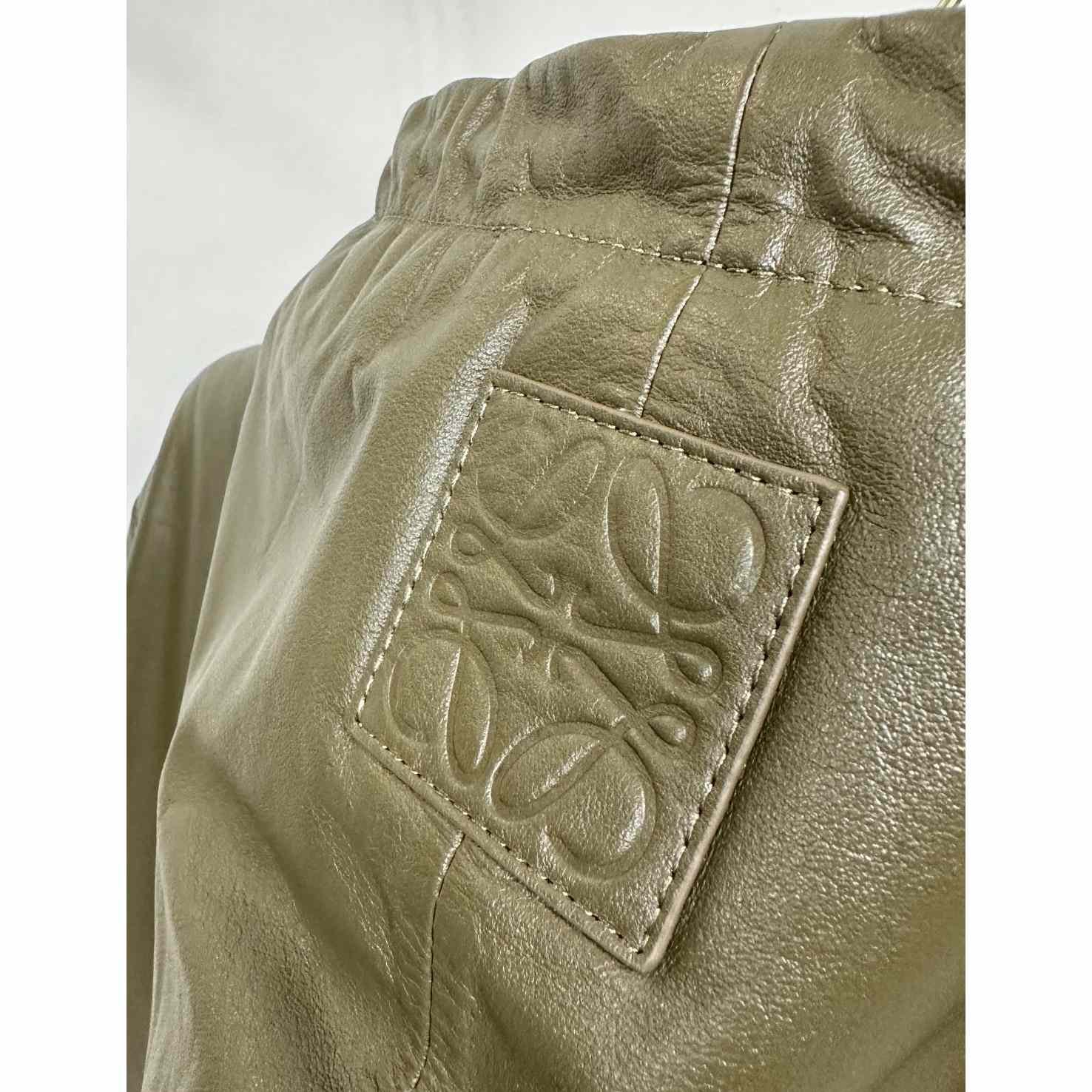 Loewe Zip-up Padded Hoodie In Nappa Lambskin - FashionPlug