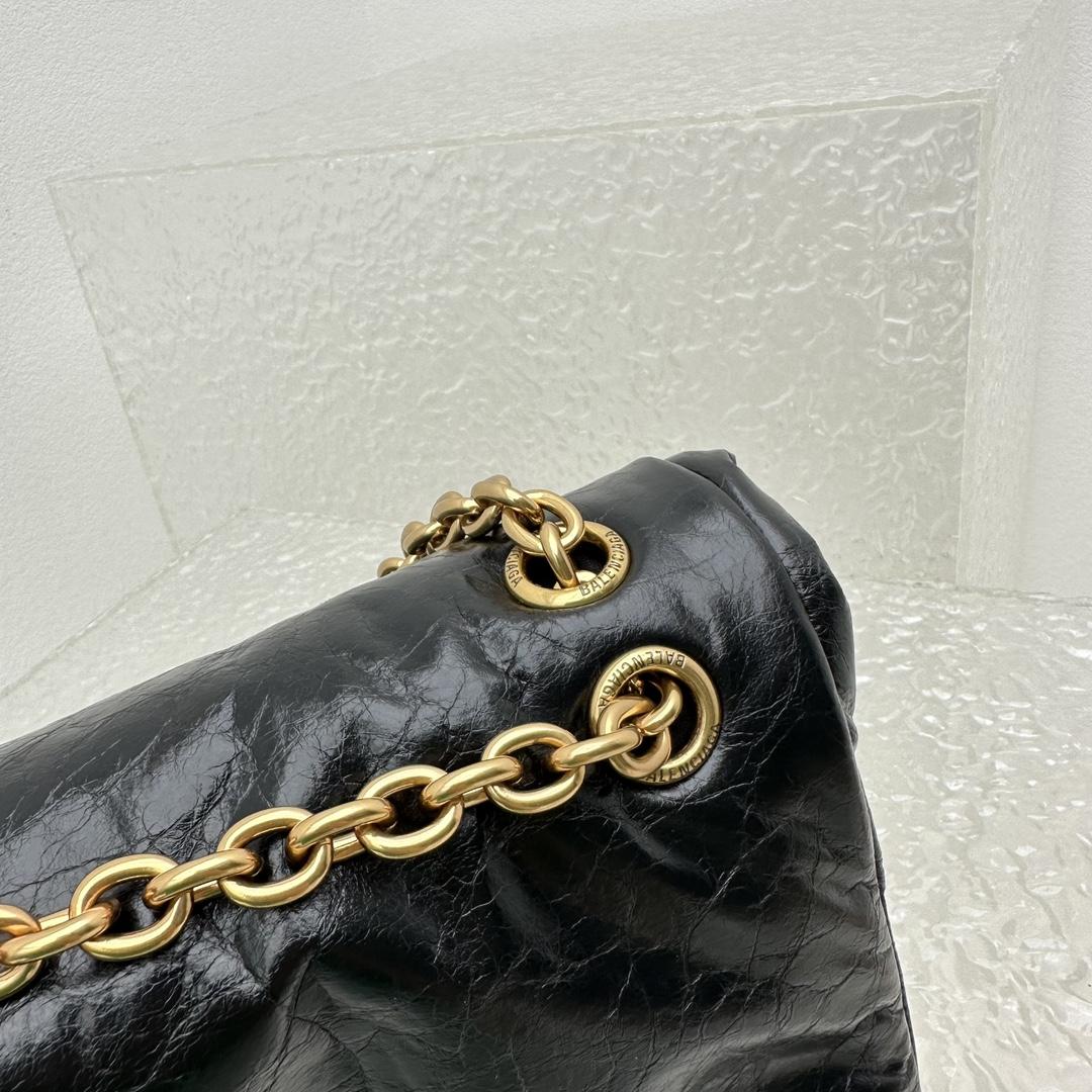 Balenciaga Monaco Small Chain Bag In Black - FashionPlug