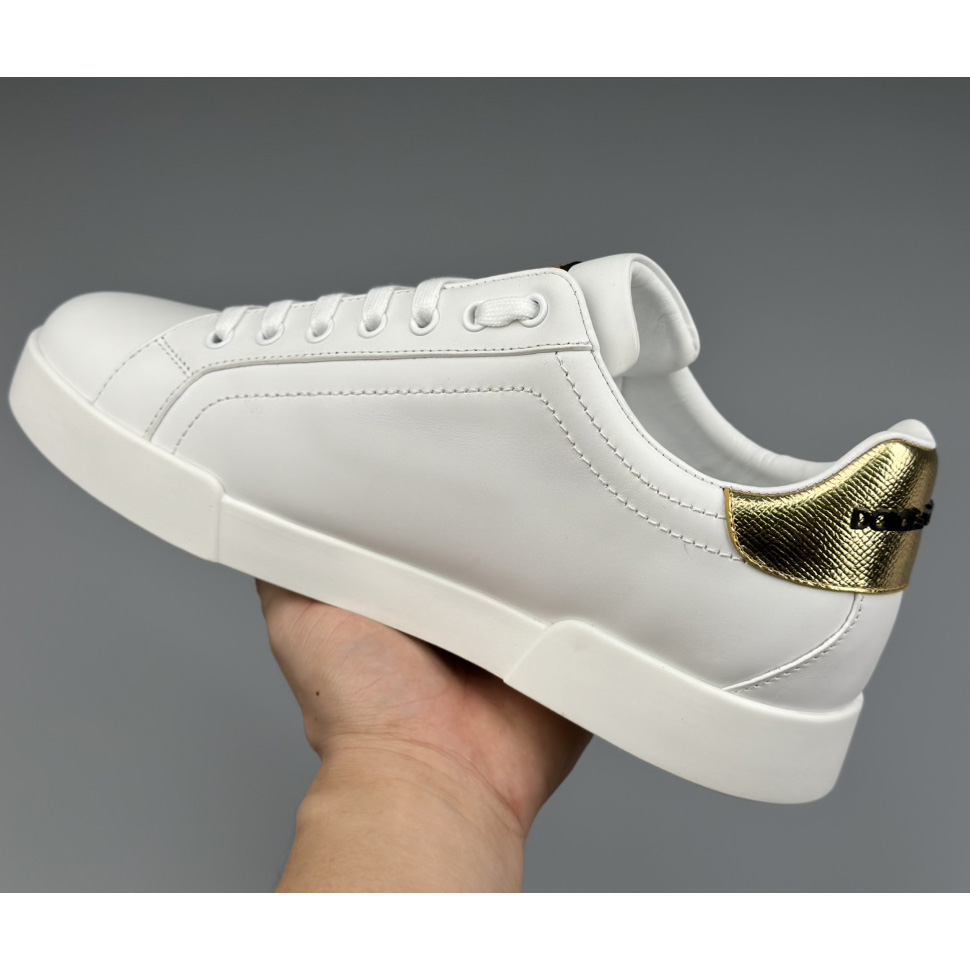 Dolce & Gabbana Calfskin Nappa Portofino Sneakers With Crown Patch - FashionPlug