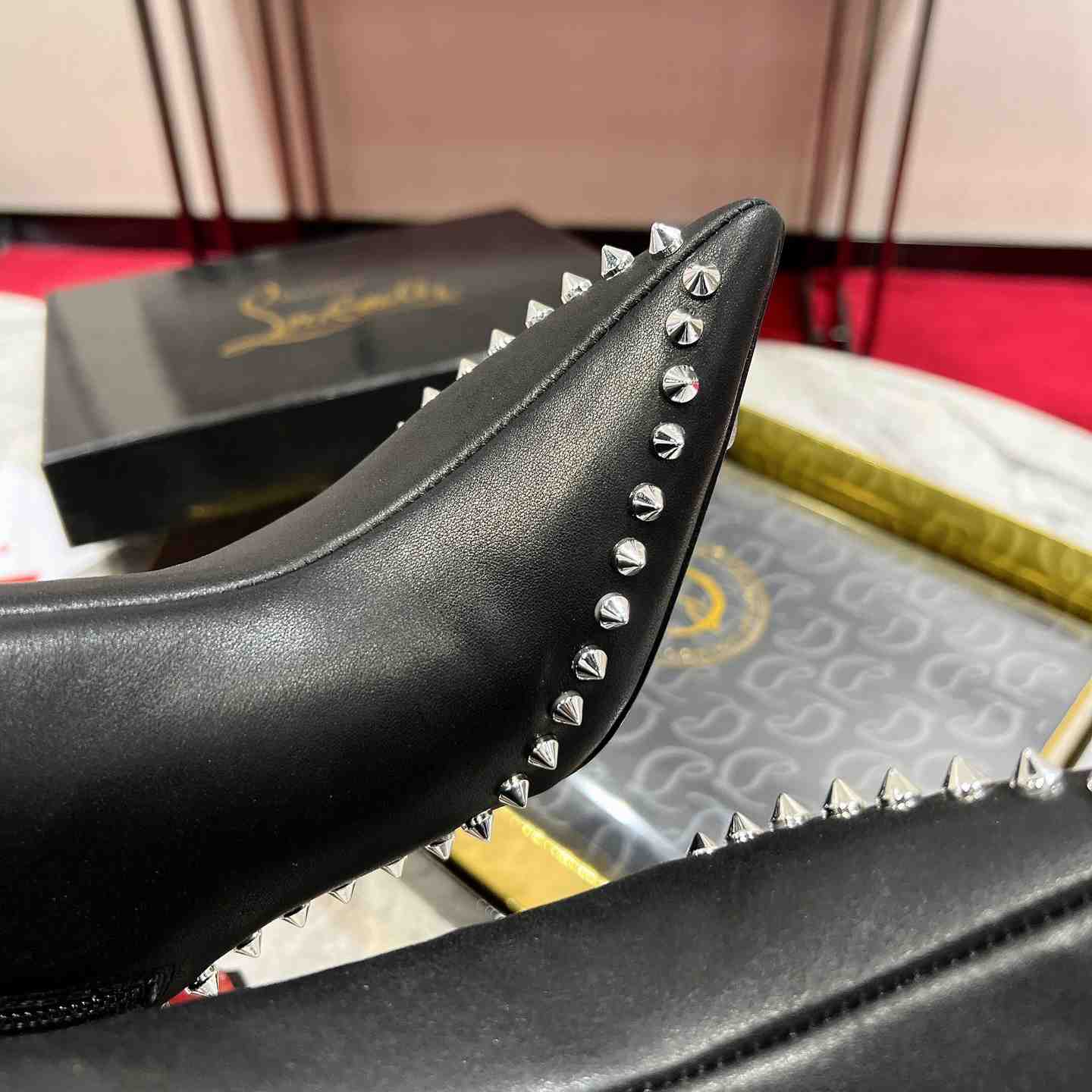 Christian Louboutin Vidura 85MM Leather Booties - FashionPlug