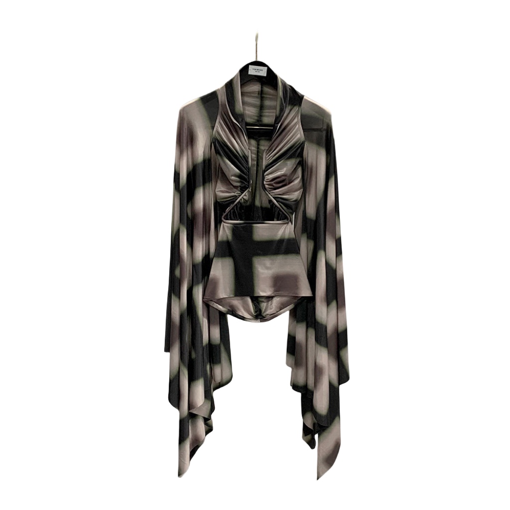 Rick Owens Semi-sheer Draped Top - FashionPlug