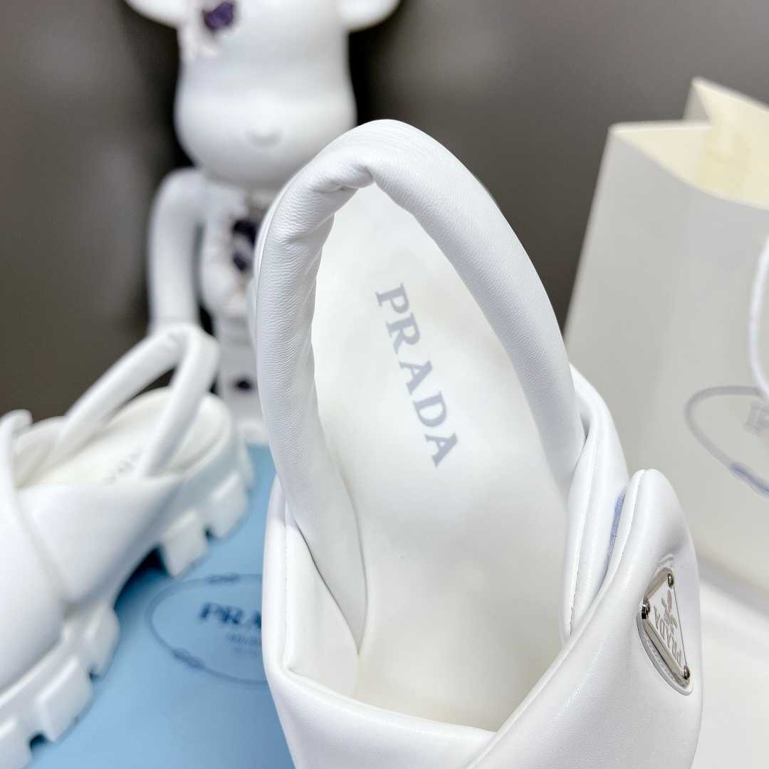 Prada Monolith 55mm Nappa Leather Sandals - FashionPlug
