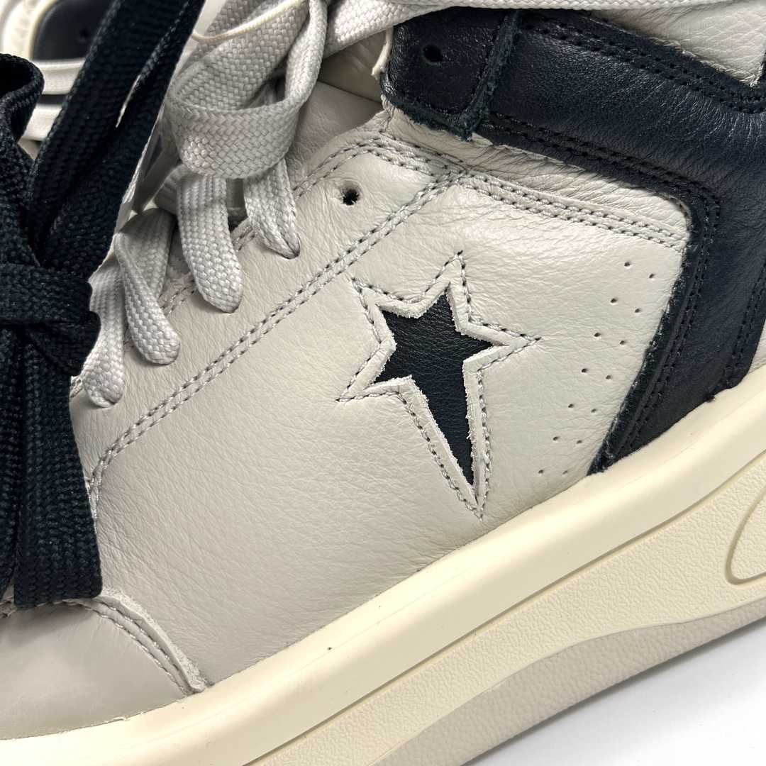 Rick Owens Drkshdw x Converse TurboWPN Leather Sneakers - FashionPlug
