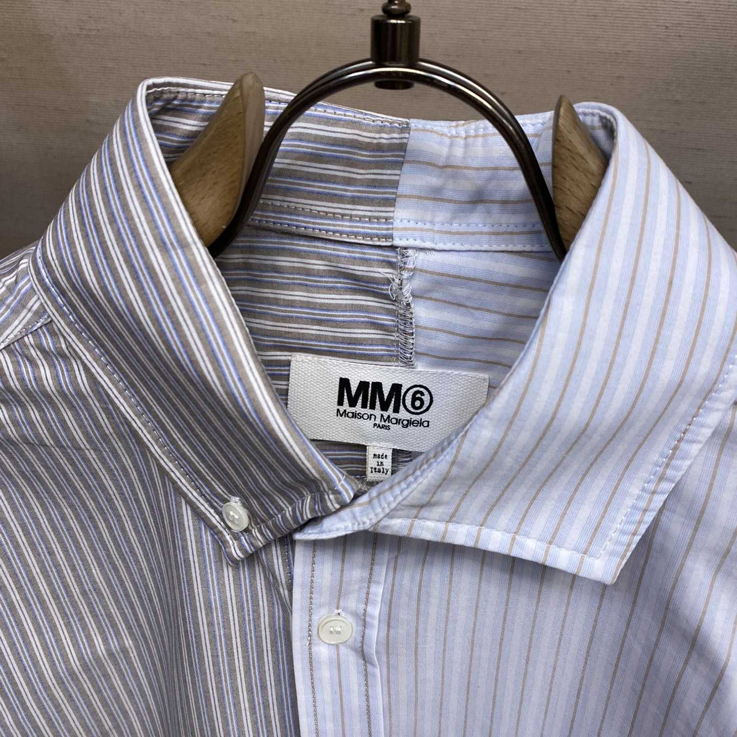 Maison Margiela Logo-print Asymmetric Shirt - FashionPlug