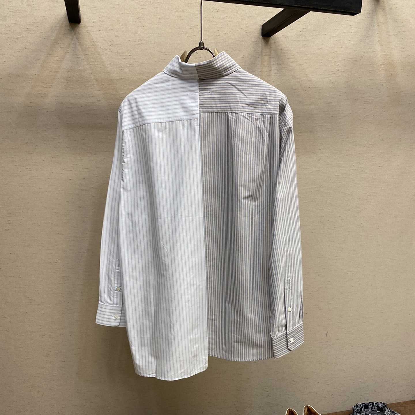 Maison Margiela Logo-print Asymmetric Shirt - FashionPlug