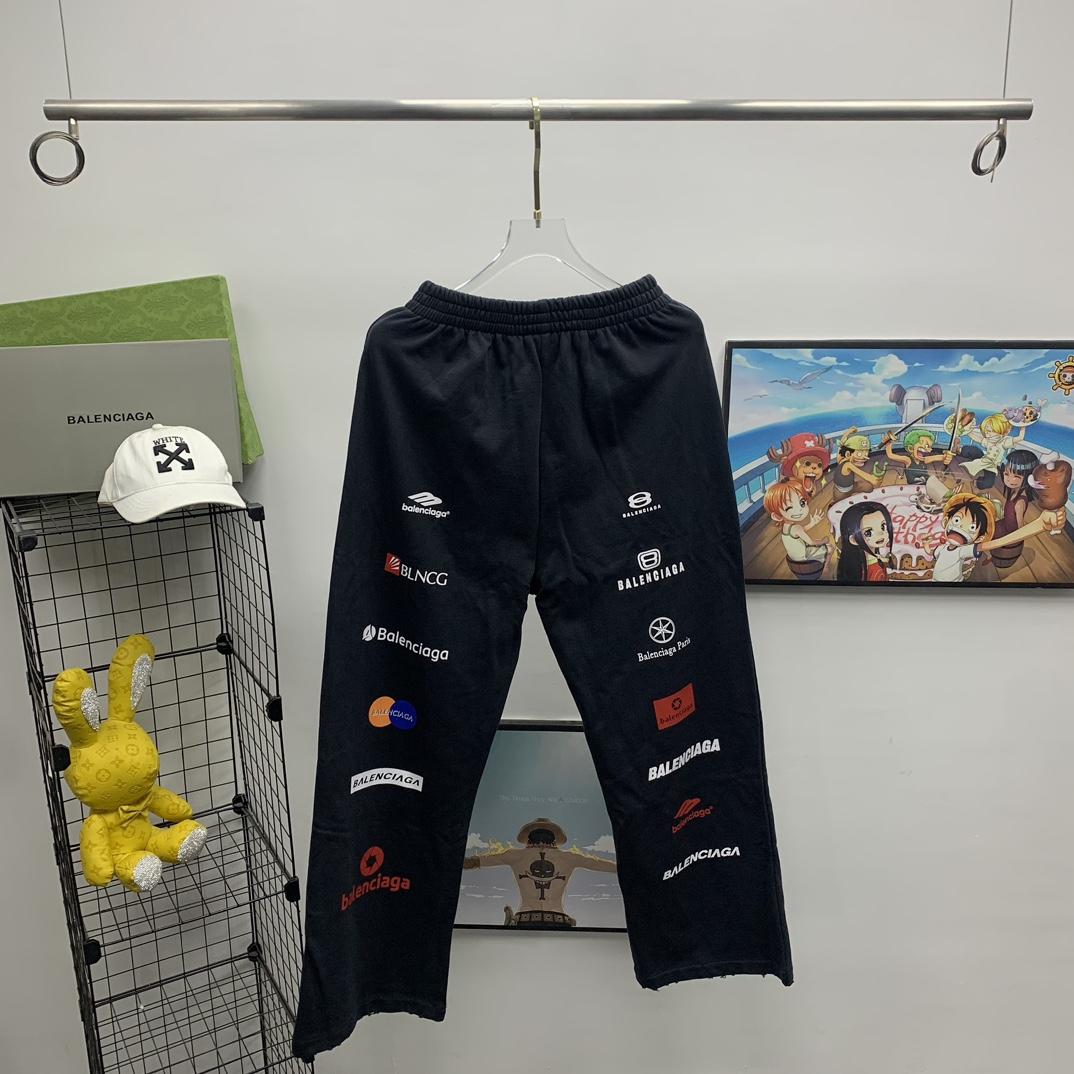 Balenciaga Top League Baggy Sweatpants In Black - FashionPlug