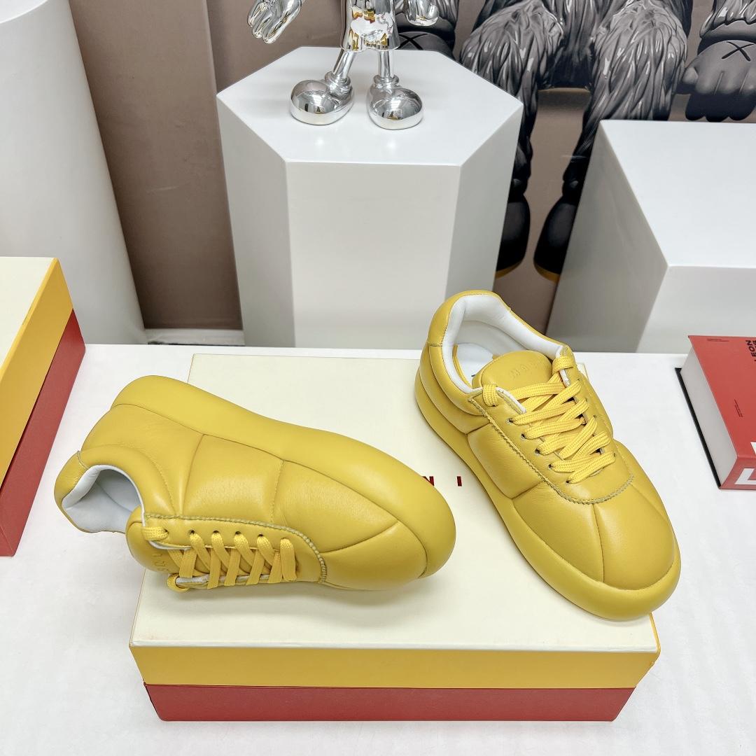 Marni Yellow Leather Bigfoot 2.0 Sneaker - FashionPlug