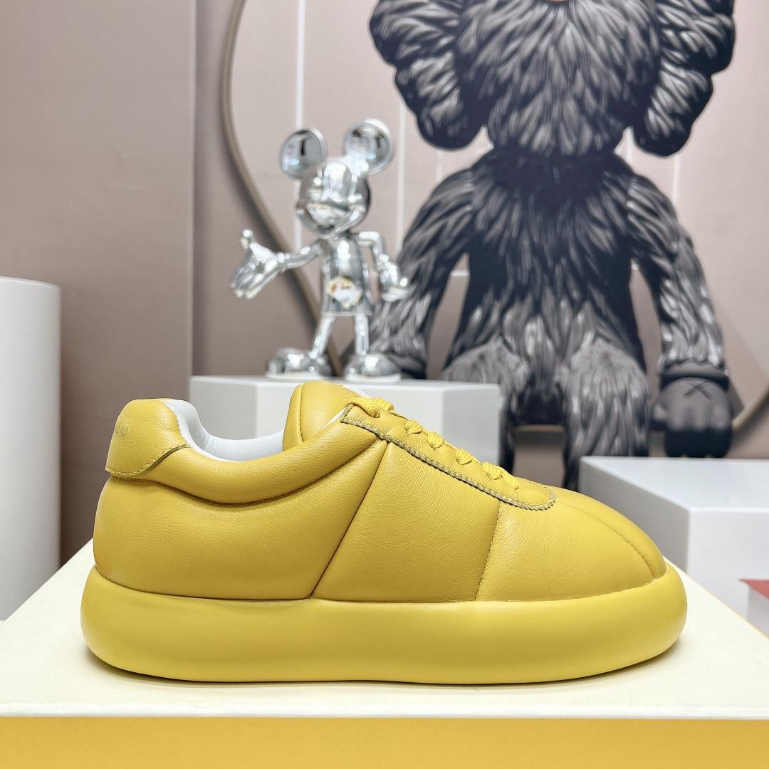 Marni Yellow Leather Bigfoot 2.0 Sneaker - FashionPlug