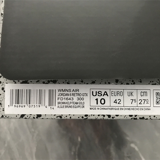 Air Jordan 6 Gore-Tex “Brown Kelp”  Sneaker               FD1643-300 - FashionPlug