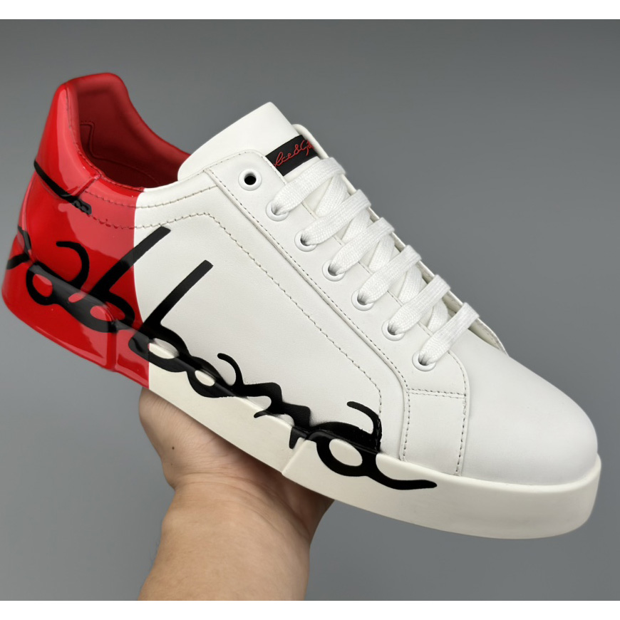 Dolce & Gabbana Leather Sneakers - FashionPlug