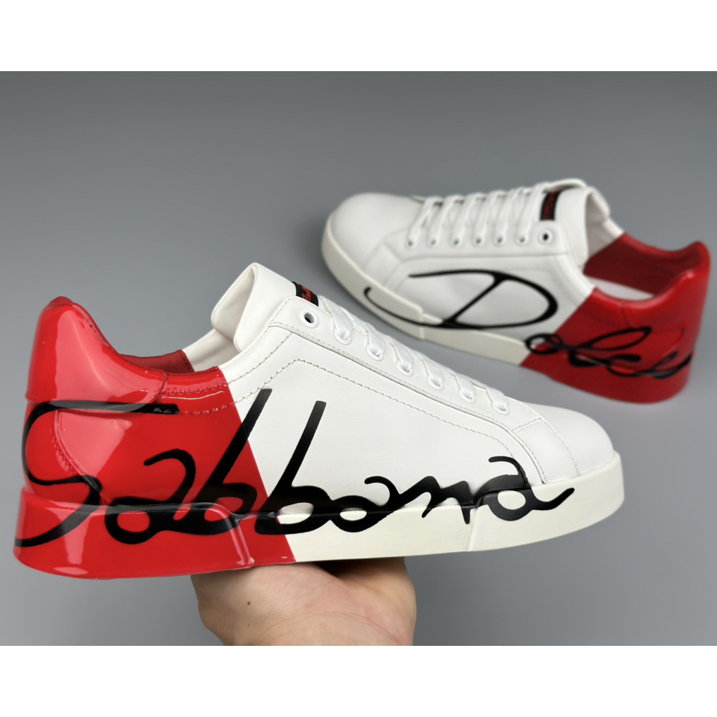 Dolce & Gabbana Leather Sneakers - FashionPlug