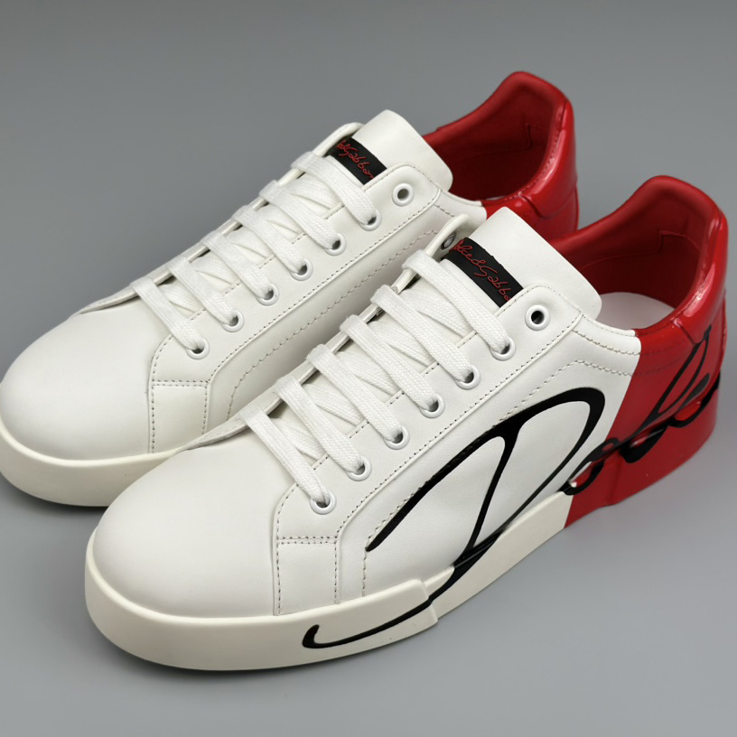Dolce & Gabbana Leather Sneakers - FashionPlug