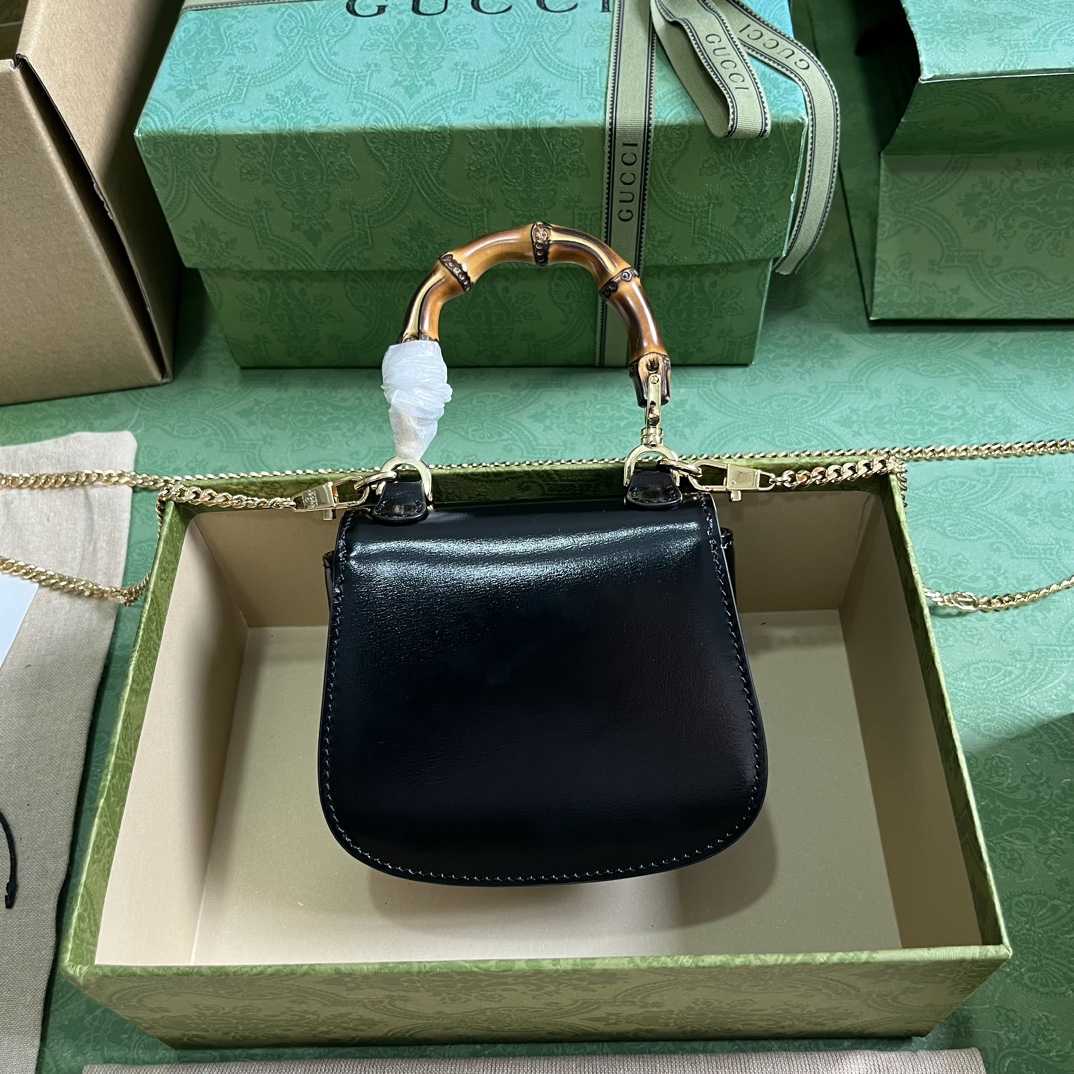 Gucci Bamboo 1947 Super Mini Bag (18.5x 12x 5.5cm) - FashionPlug