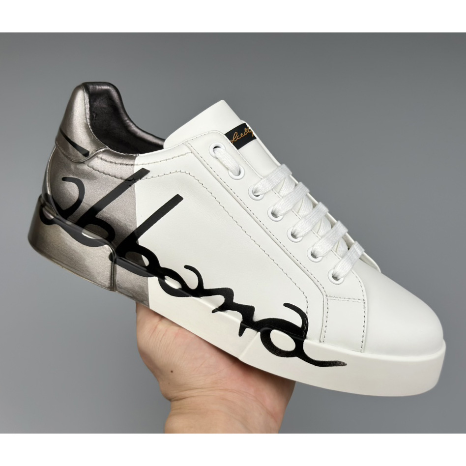 Dolce & Gabbana Leather Sneakers - FashionPlug