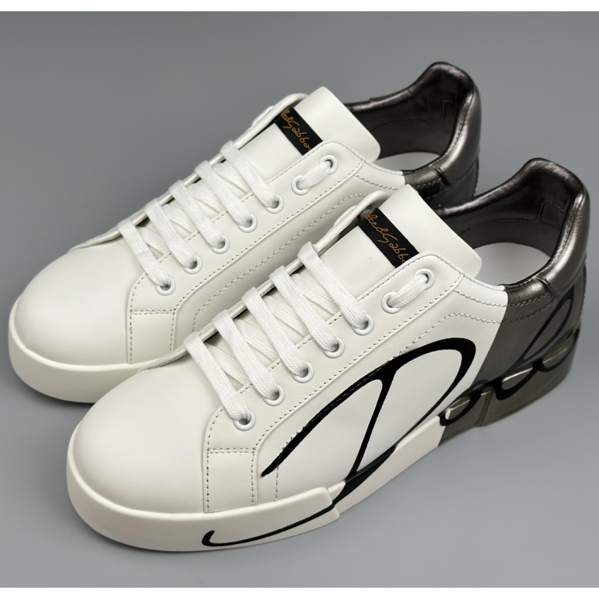 Dolce & Gabbana Leather Sneakers - FashionPlug