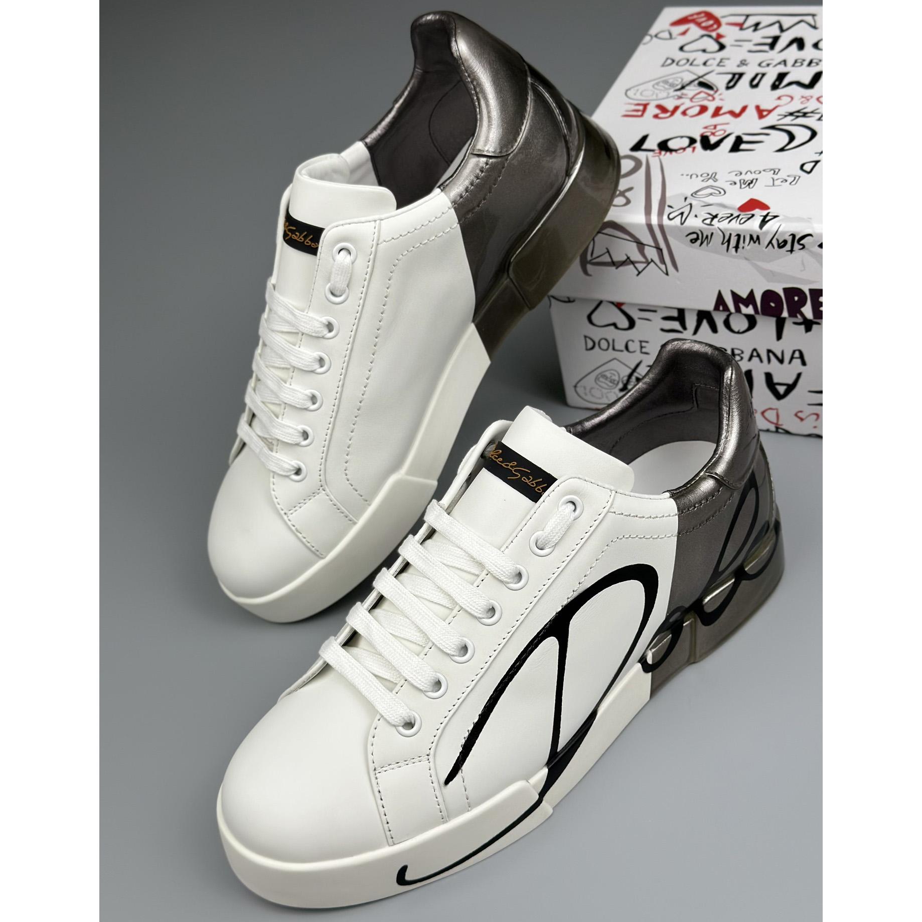 Dolce & Gabbana Leather Sneakers - FashionPlug