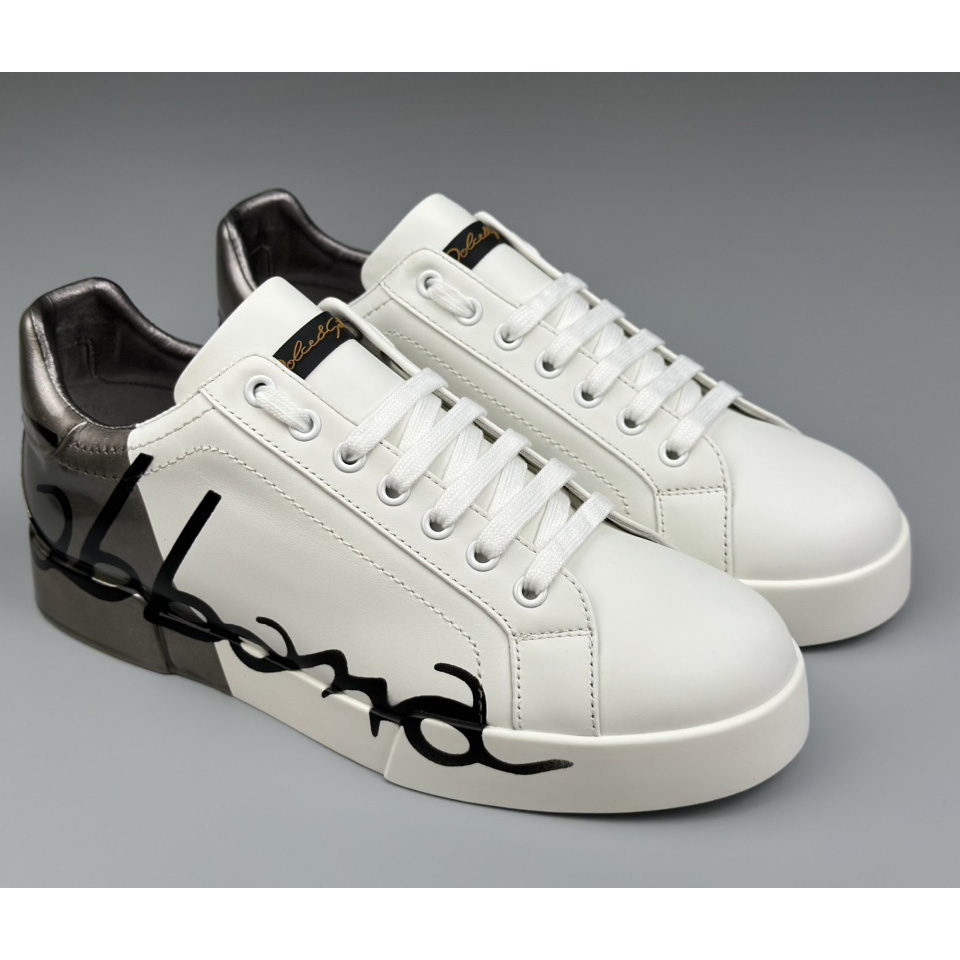 Dolce & Gabbana Leather Sneakers - FashionPlug