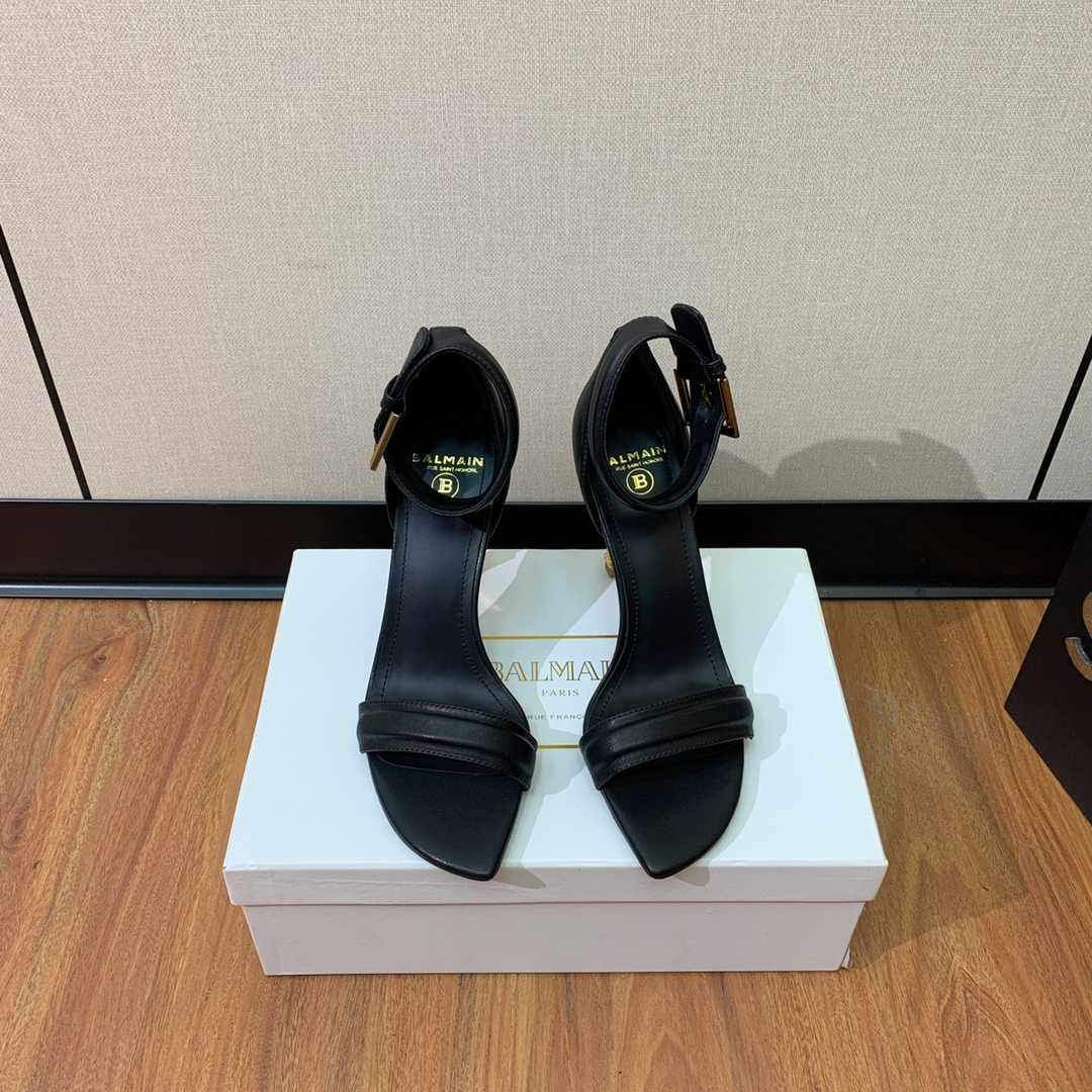 Balmain Moneta 105mm Leather Sandals - FashionPlug