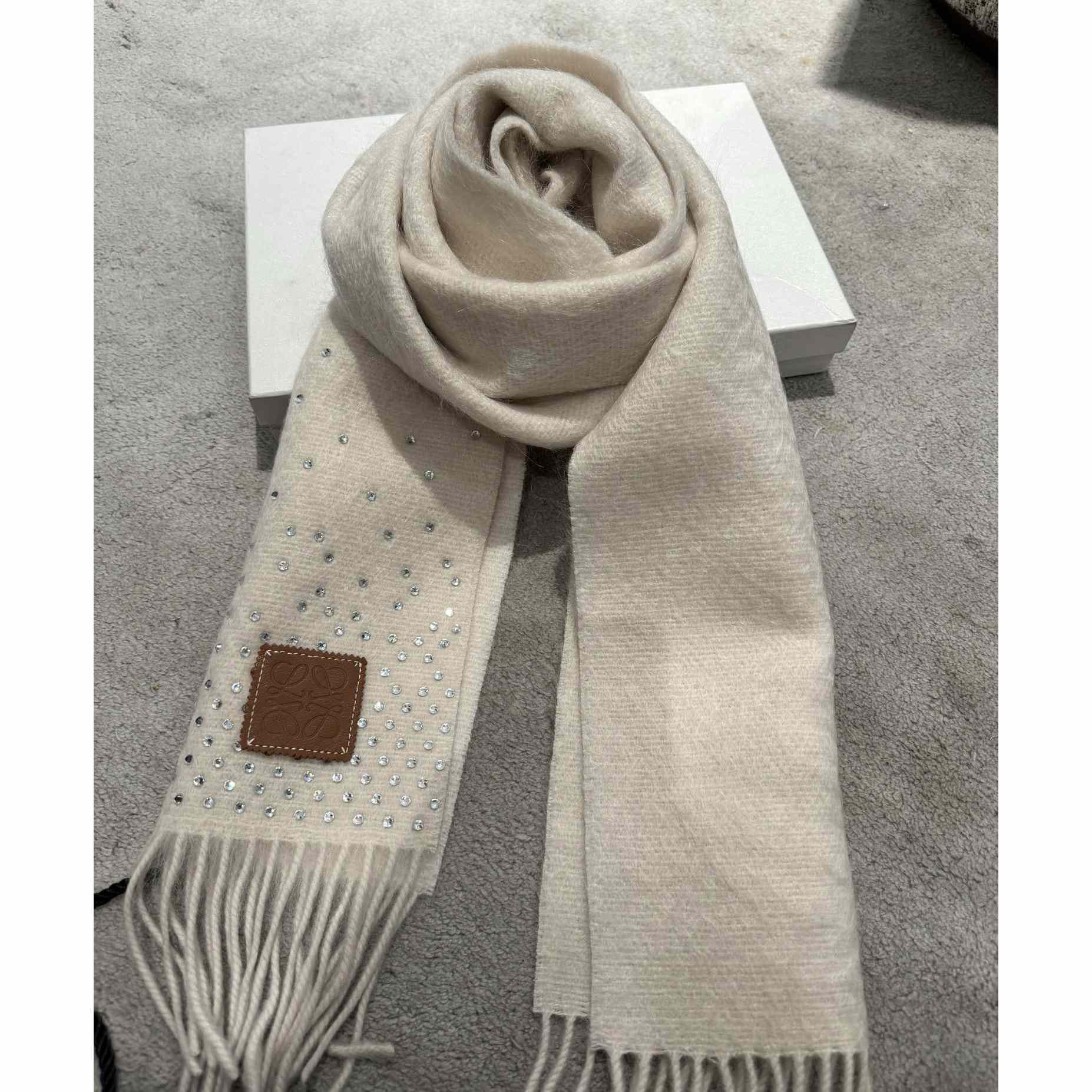 Loewe Scarf In Mohair And Wool - FashionPlug