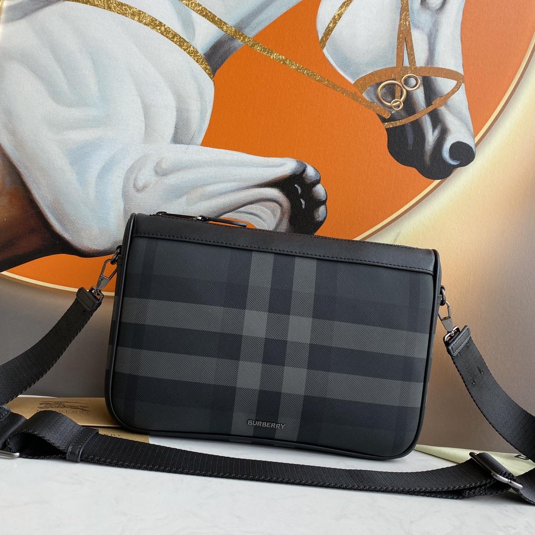 Burberry Leather Rambler Bag - FashionPlug