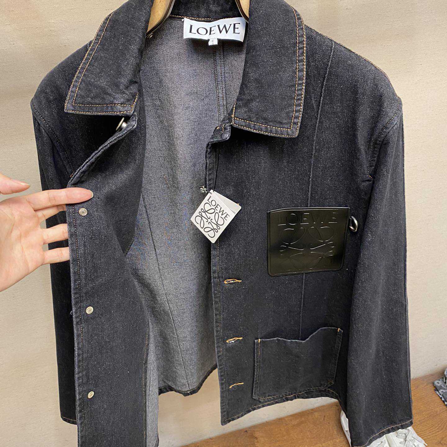 Loewe Workwear Jacket In Denim - FashionPlug