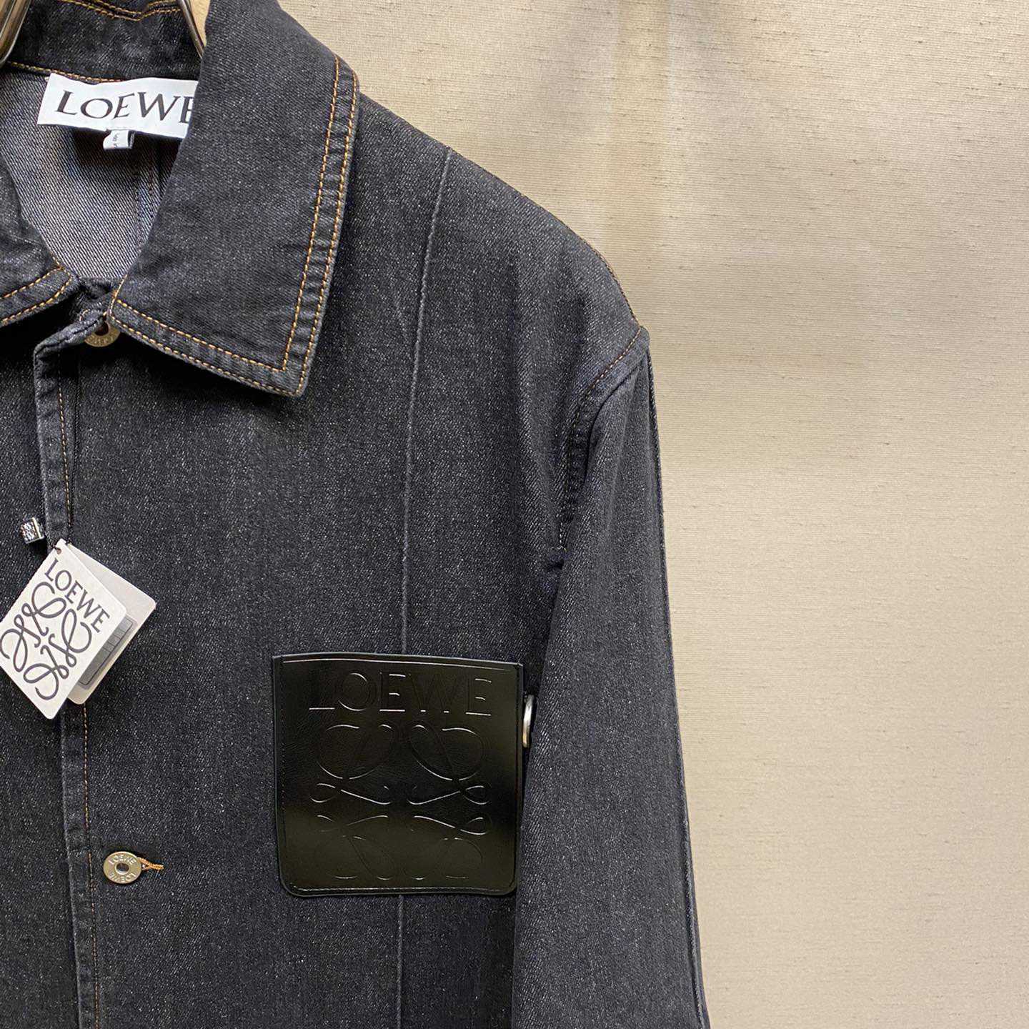Loewe Workwear Jacket In Denim - FashionPlug