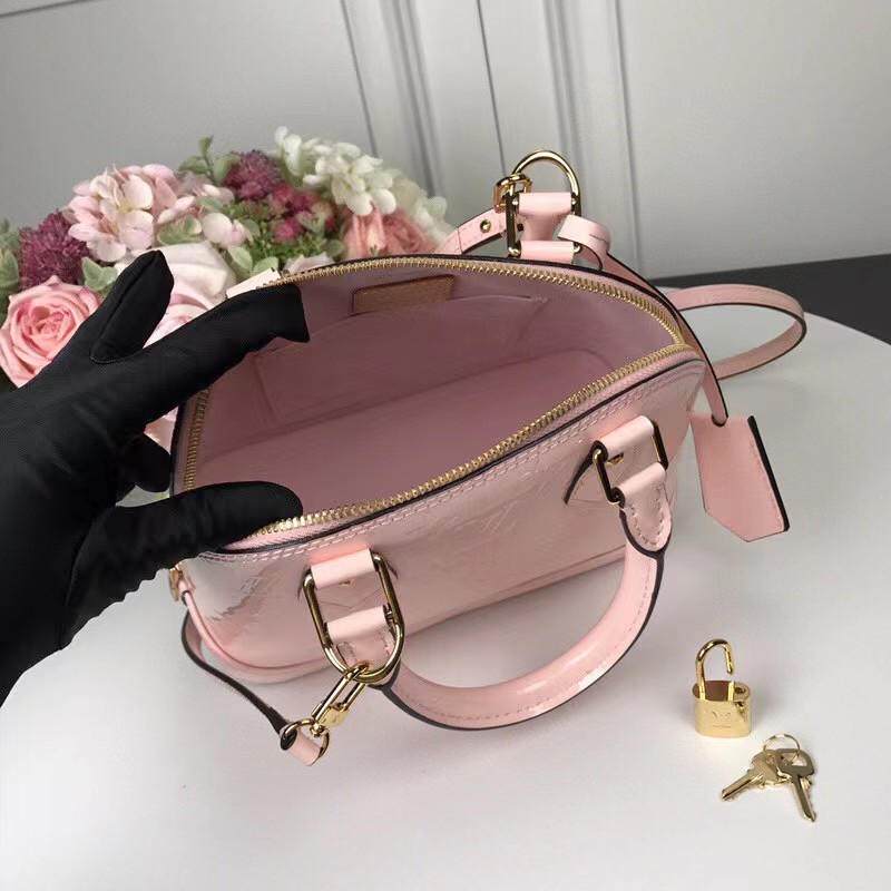 Louis Vuitton Alma Bb Patent Pink  (23.5-17.5-11cm)   - FashionPlug
