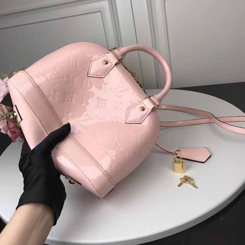 Louis Vuitton Alma Bb Patent Pink  (23.5-17.5-11cm)   - FashionPlug