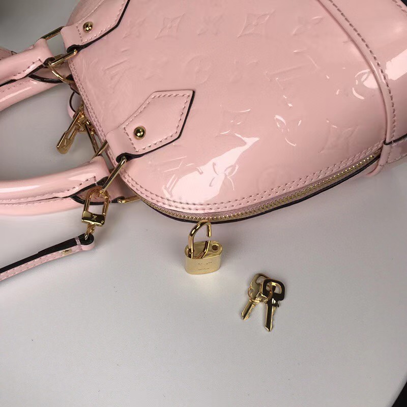 Louis Vuitton Alma Bb Patent Pink  (23.5-17.5-11cm)   - FashionPlug