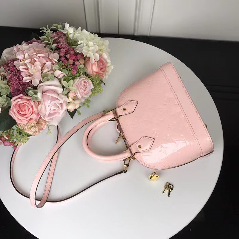 Louis Vuitton Alma Bb Patent Pink  (23.5-17.5-11cm)   - FashionPlug