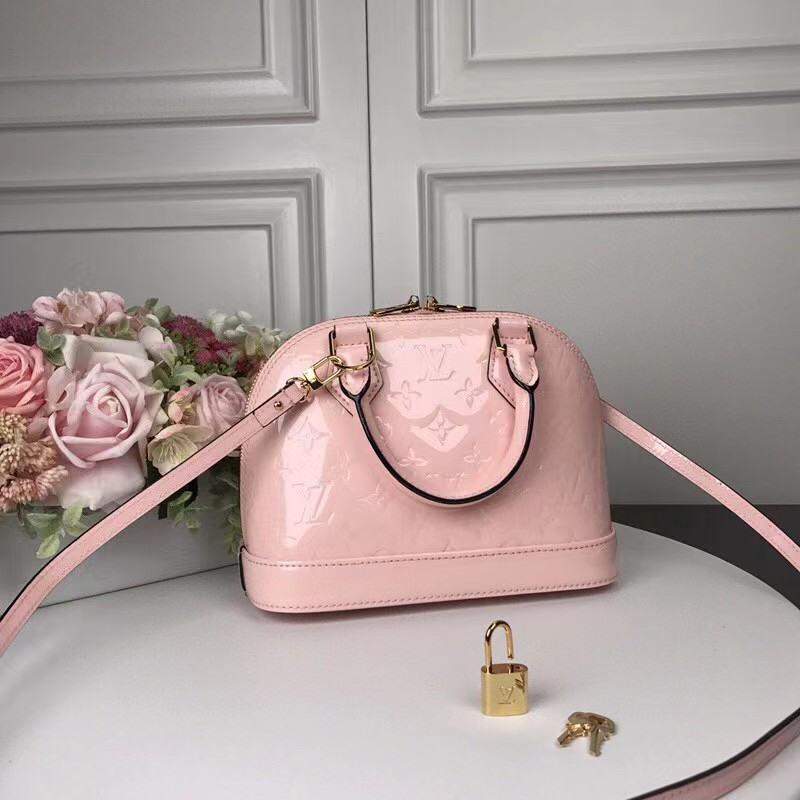 Louis Vuitton Alma Bb Patent Pink  (23.5-17.5-11cm)   - FashionPlug