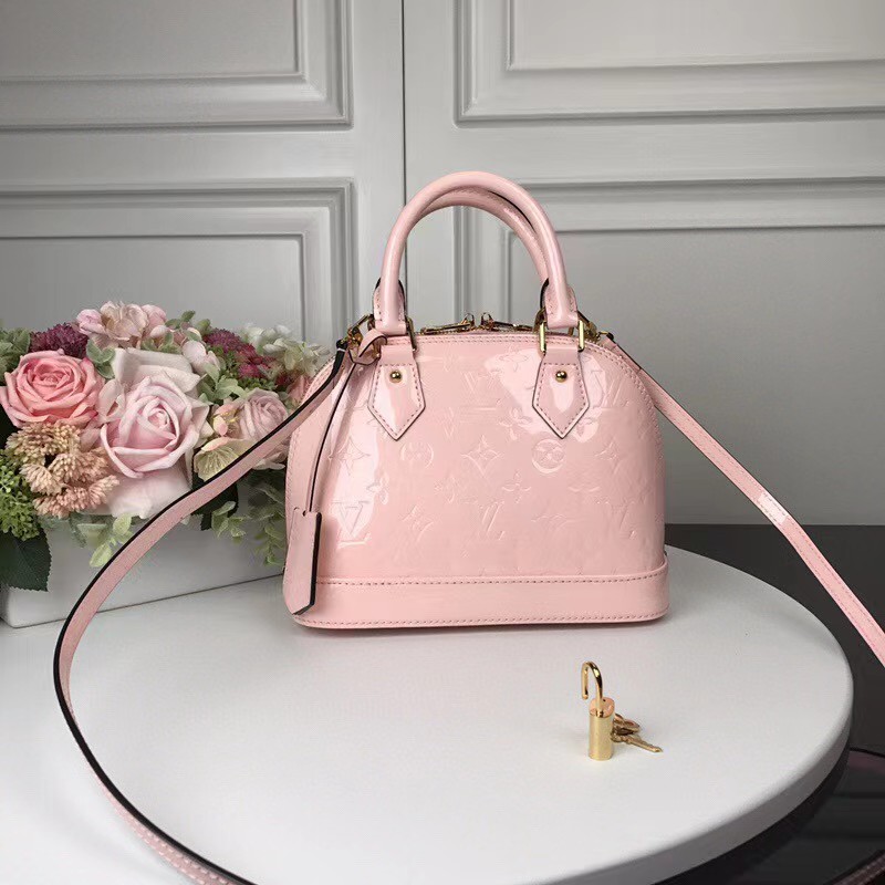 Louis Vuitton Alma Bb Patent Pink  (23.5-17.5-11cm)   - FashionPlug