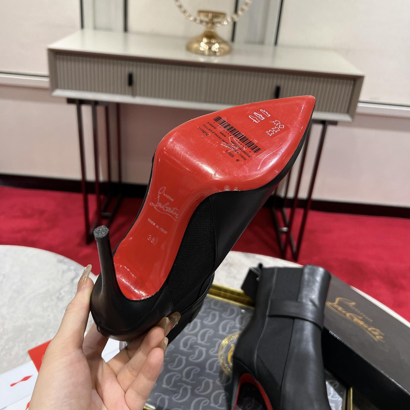 Christian Louboutin Black Cl Chelsea Booty 100 - FashionPlug
