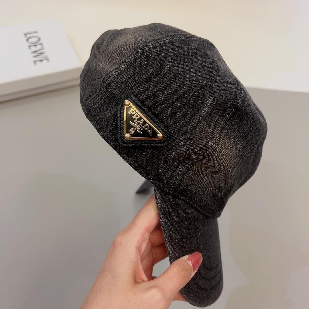 Prada Denim Baseball Cap - FashionPlug