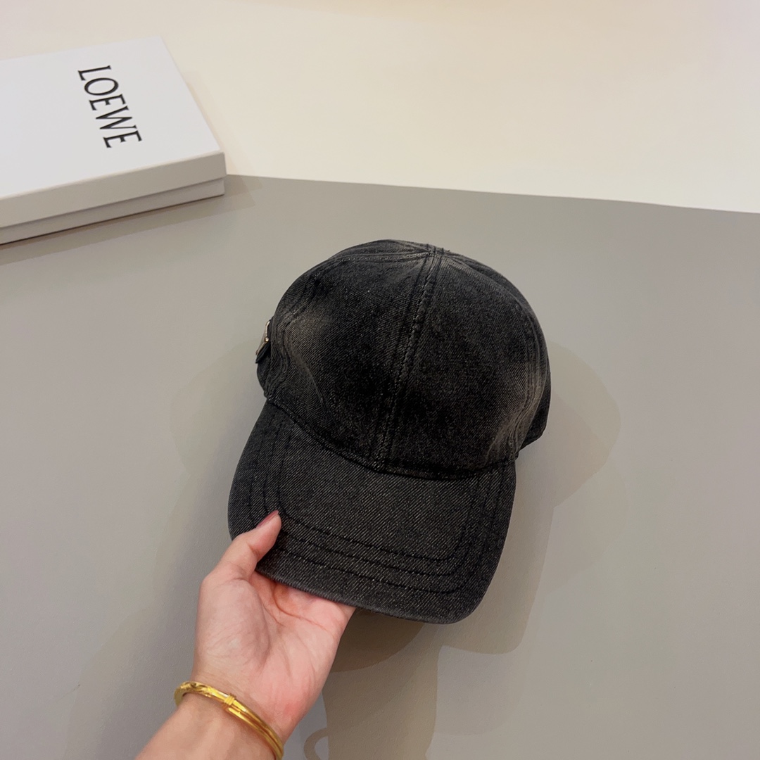 Prada Denim Baseball Cap - FashionPlug