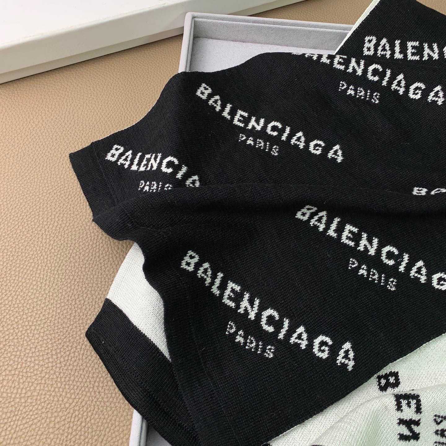 Balenciaga Allover Logo Scarf - FashionPlug