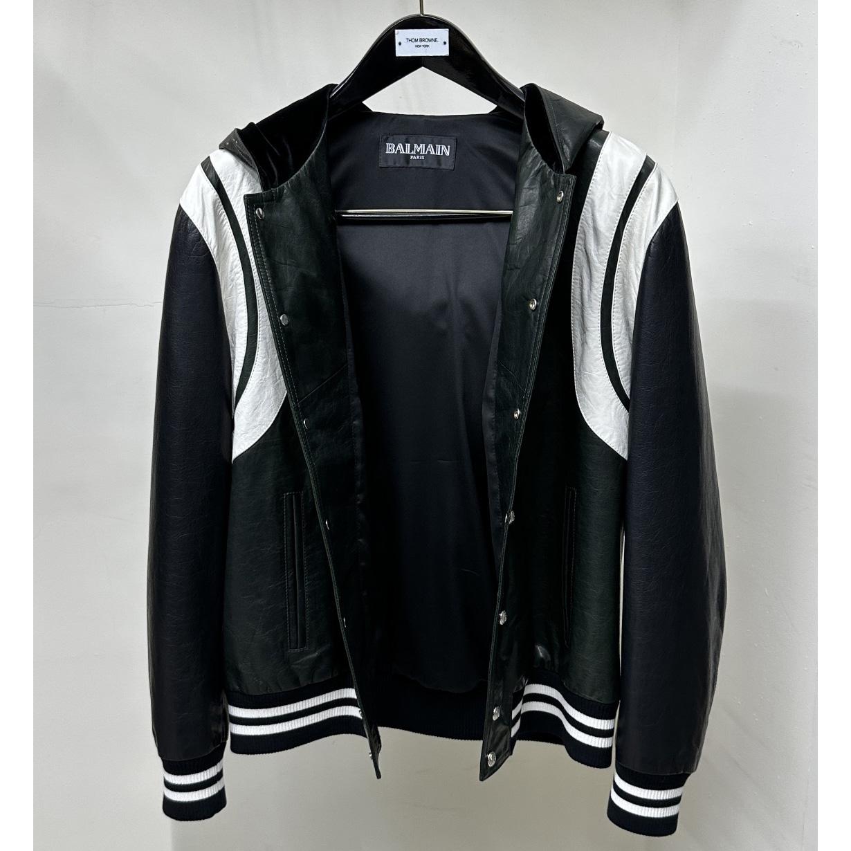 Balmain Colour-block Hooded Bomber Jacket - FashionPlug