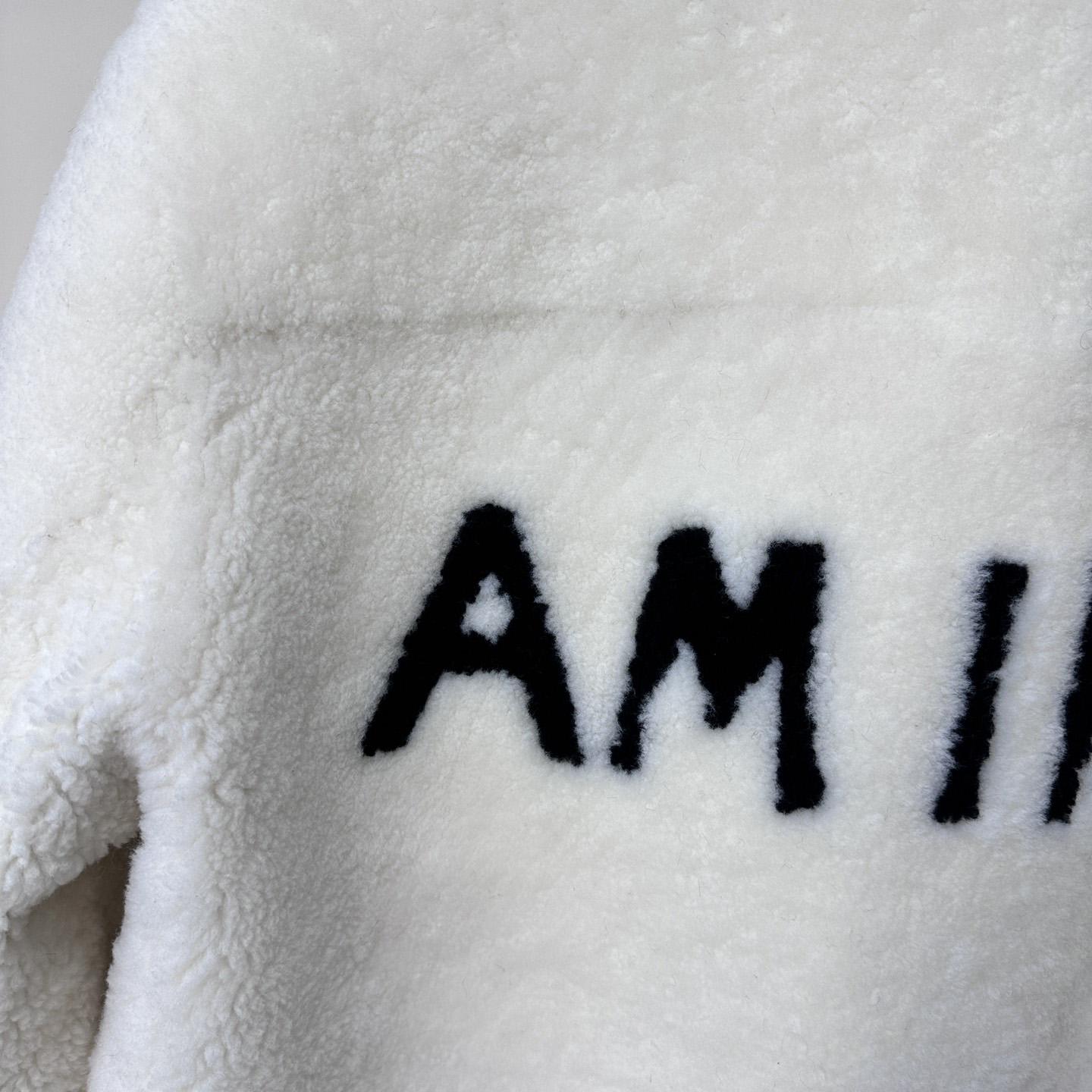 Amiri Logo-print Shearling Jacket - FashionPlug