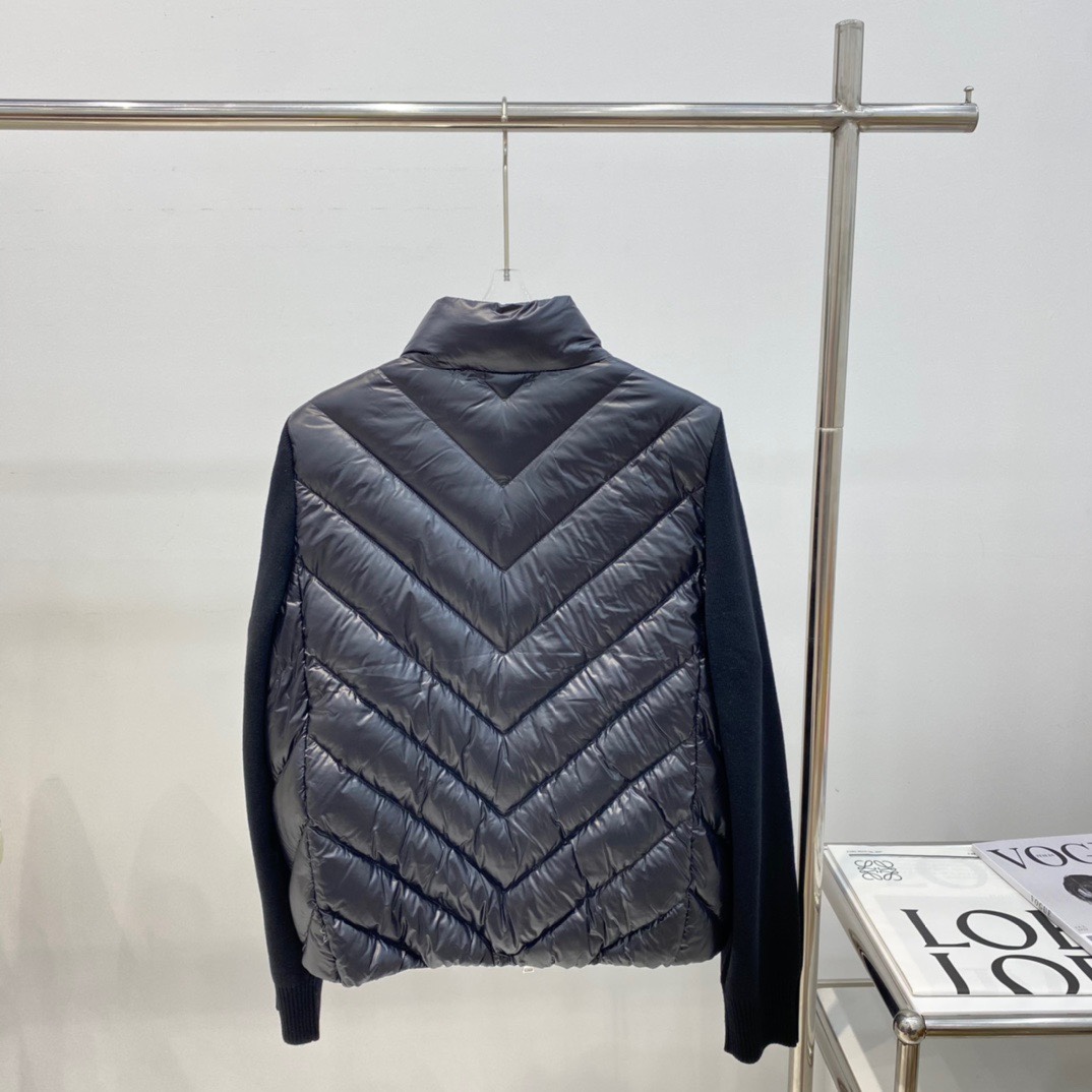Moncler Panelled Puffer Jacket - FashionPlug